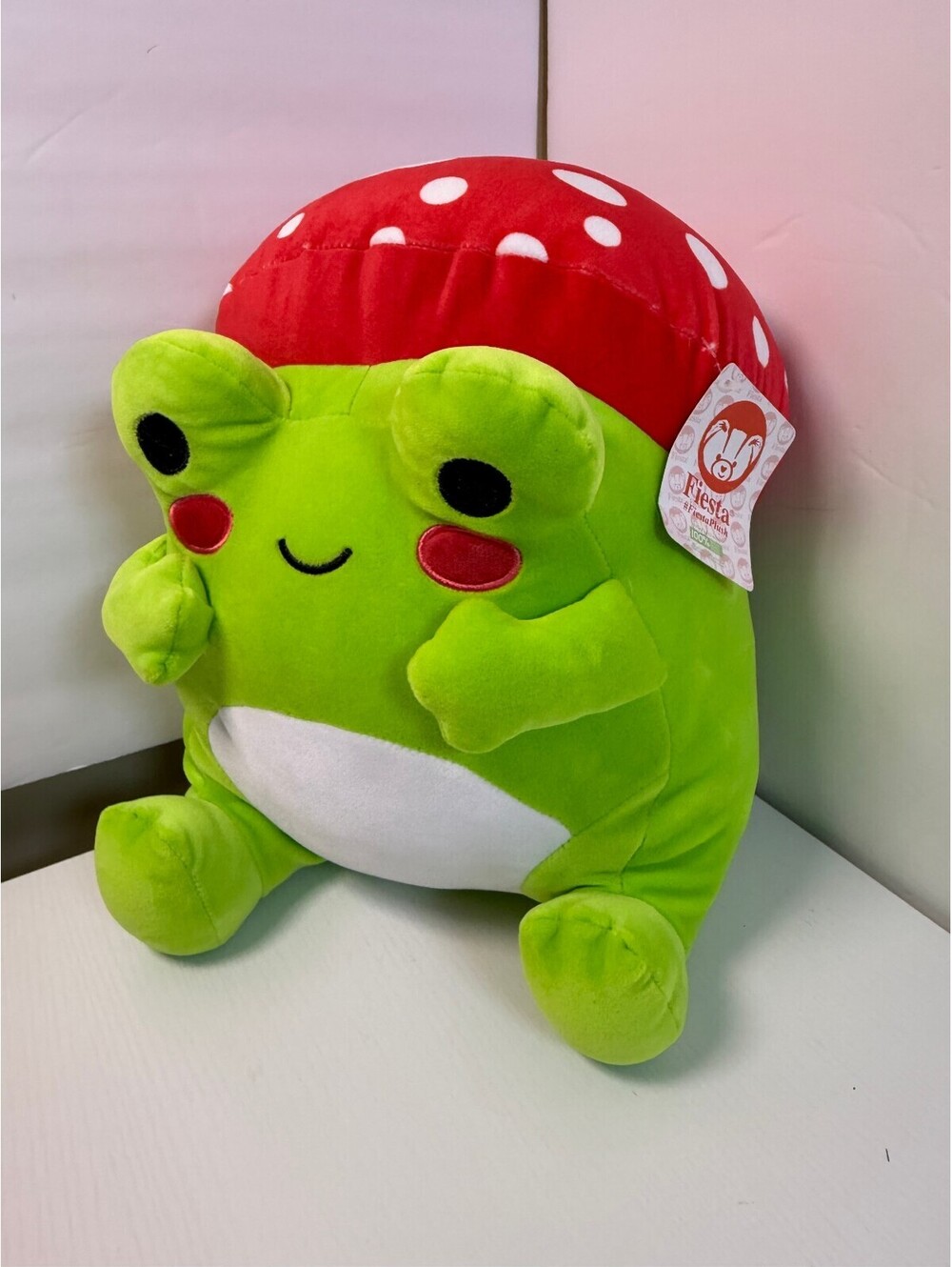 Fiesta Franklin 12-Inch Green Mushroom Frog Plush Toy